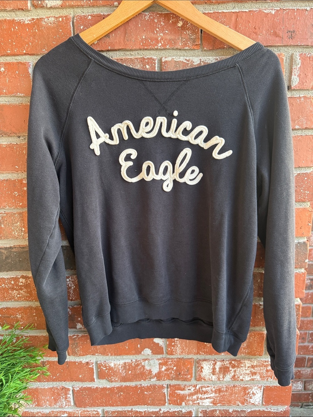 American Eagle Sweatshirt with White Lettering.